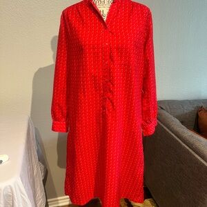 Raoul Vibrant Red Long Sleeve Dress